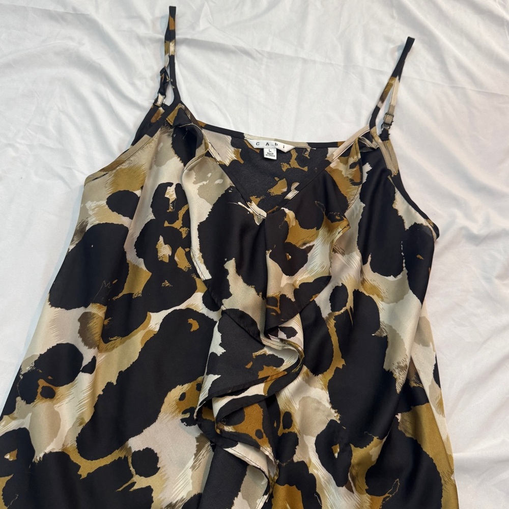 CAbi Leopard Print Ruffle Cami Tank Top - Picture 3 of 8